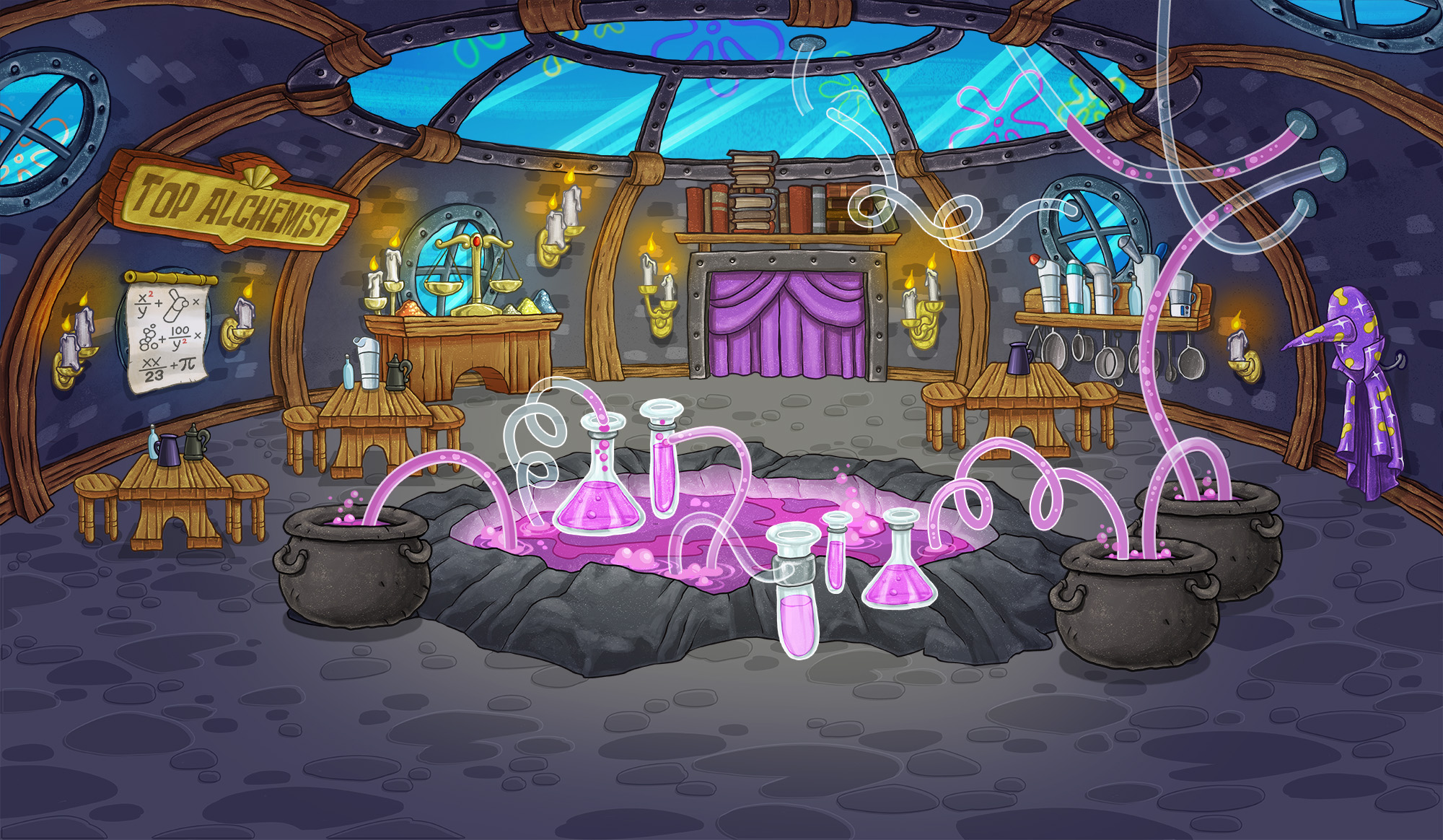 SpongeBob Krusty Cook-Off Restaurant Background